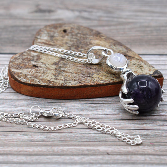 Pendentif Mains Guérisseur – Améthyste